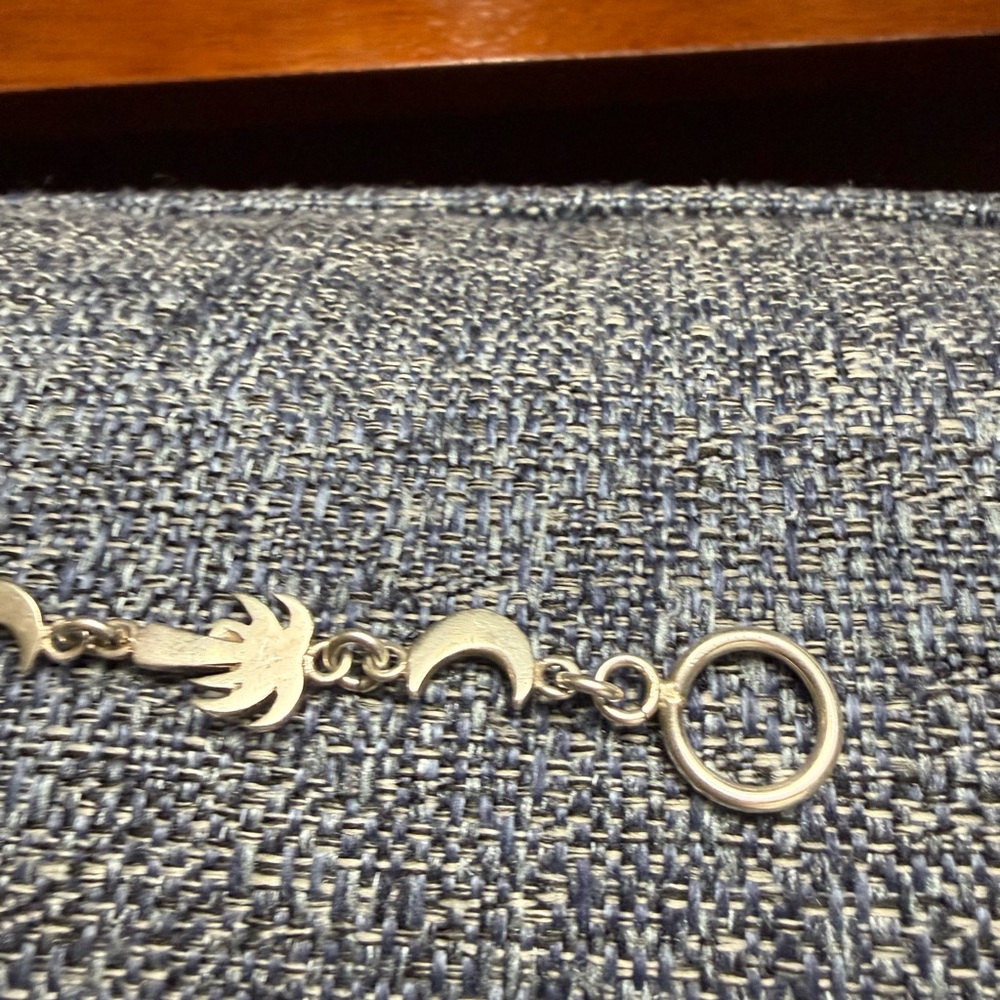 Sterling Silver Moon and Palm Tree Bracelet - Picture 4 of 12